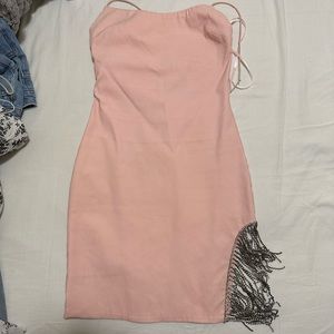 Pink party mini dress